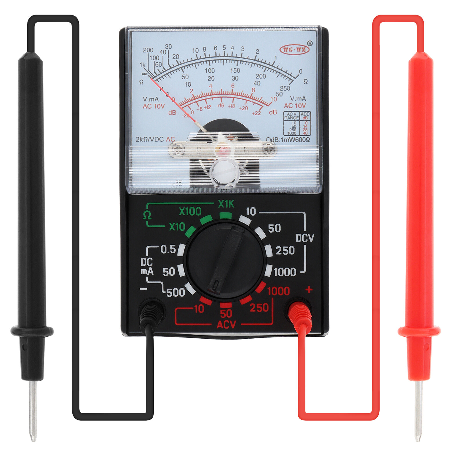 Analog Multimeter 1000V Electric AC/DC Current OHM Decibels Voltage Voltmeter US