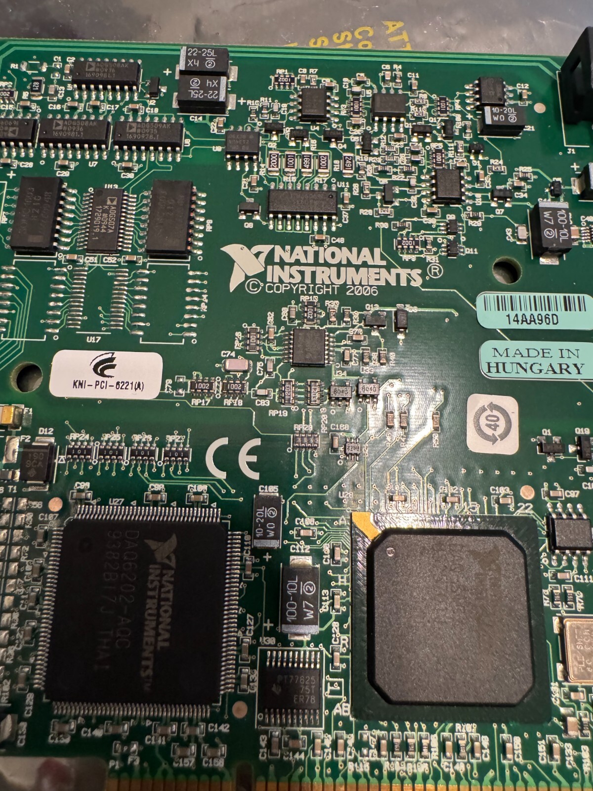 National Instruments NI PCI-6221 , Multifunction Data Acquisition Card