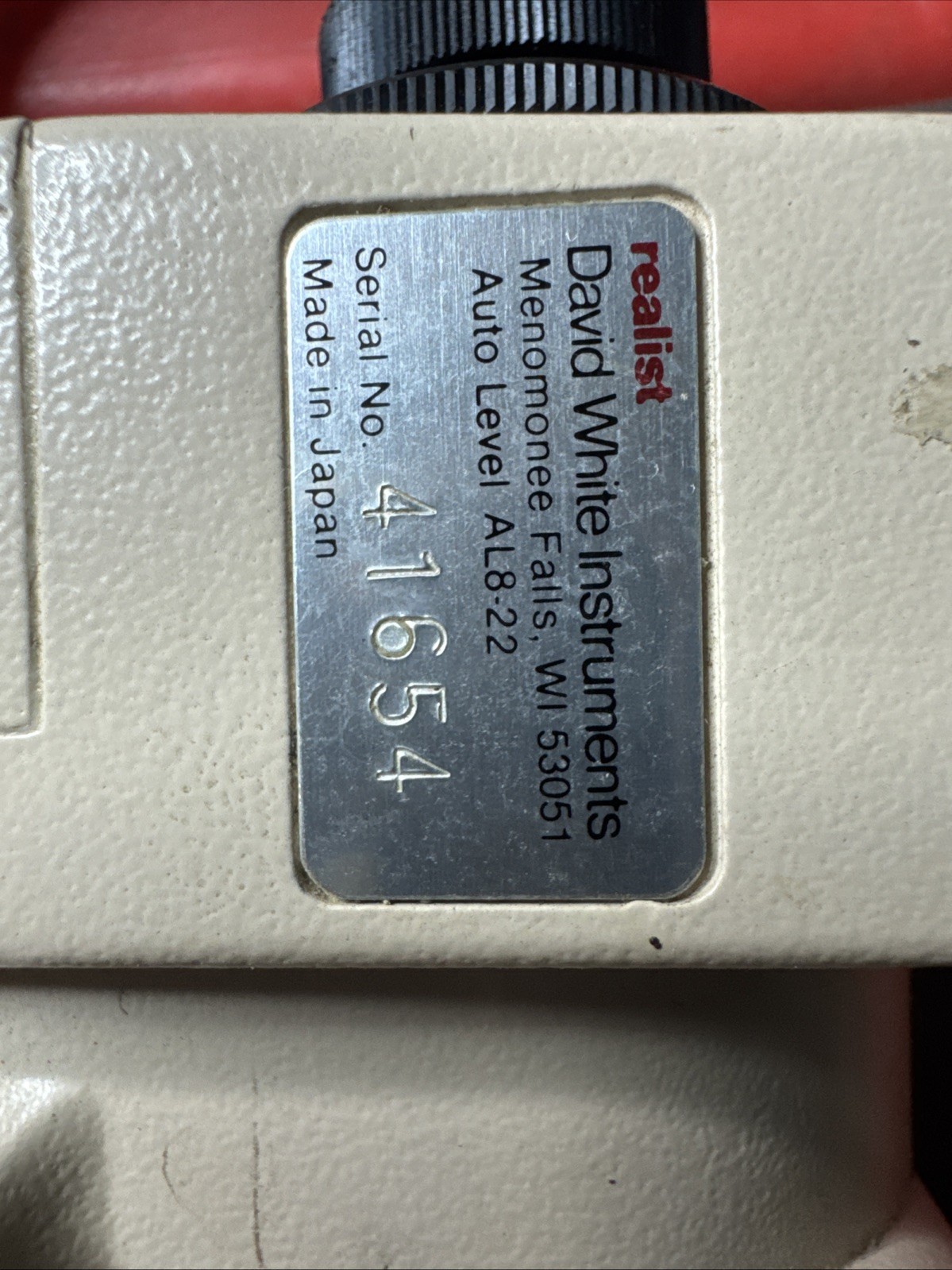David White Surveyors Transit AL 8 -22 Series With Carrying Case