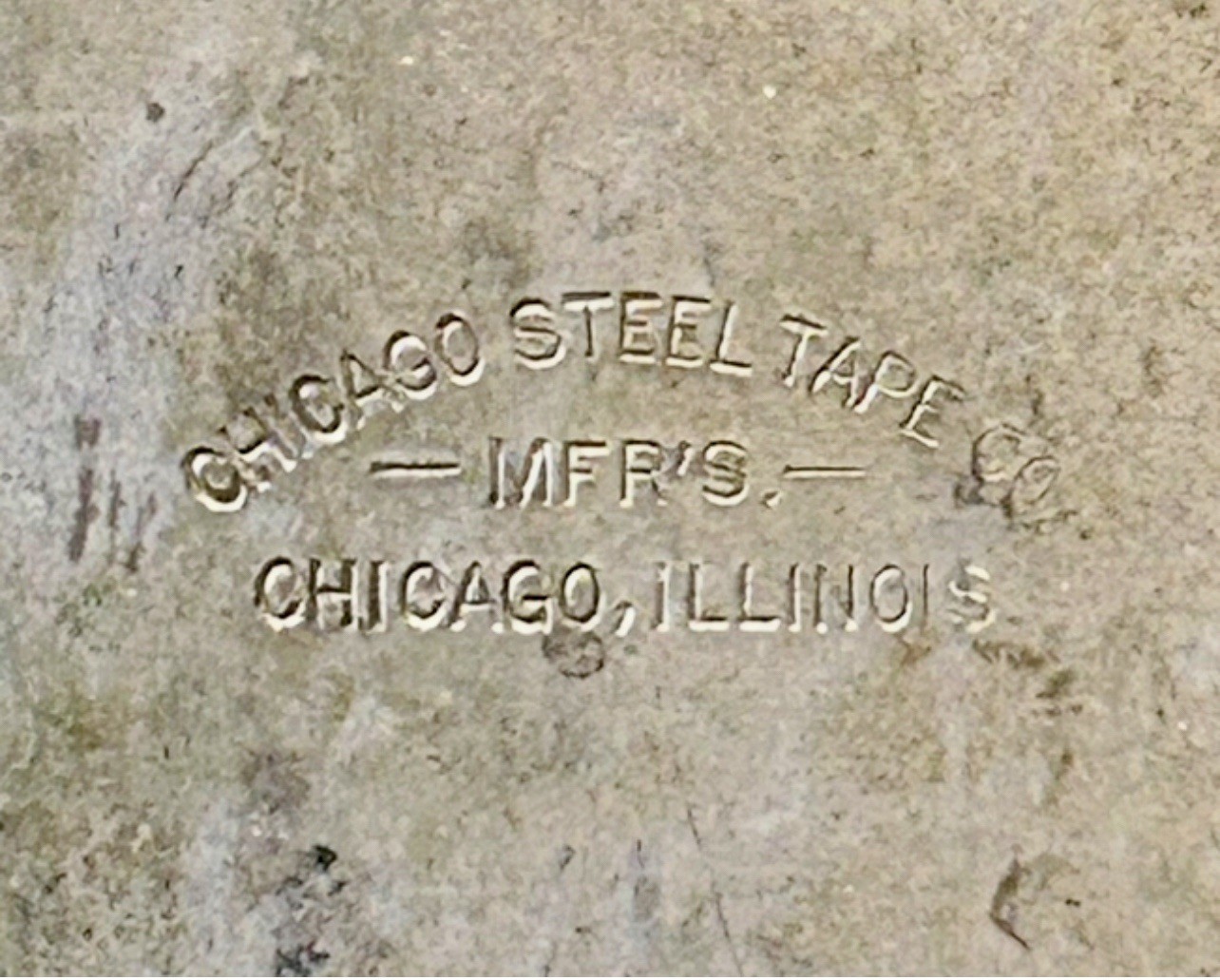 Surveyor’s Target Marker Red Yellow Paint Wood Chicago Steel Tape, Berger Vtg 8″