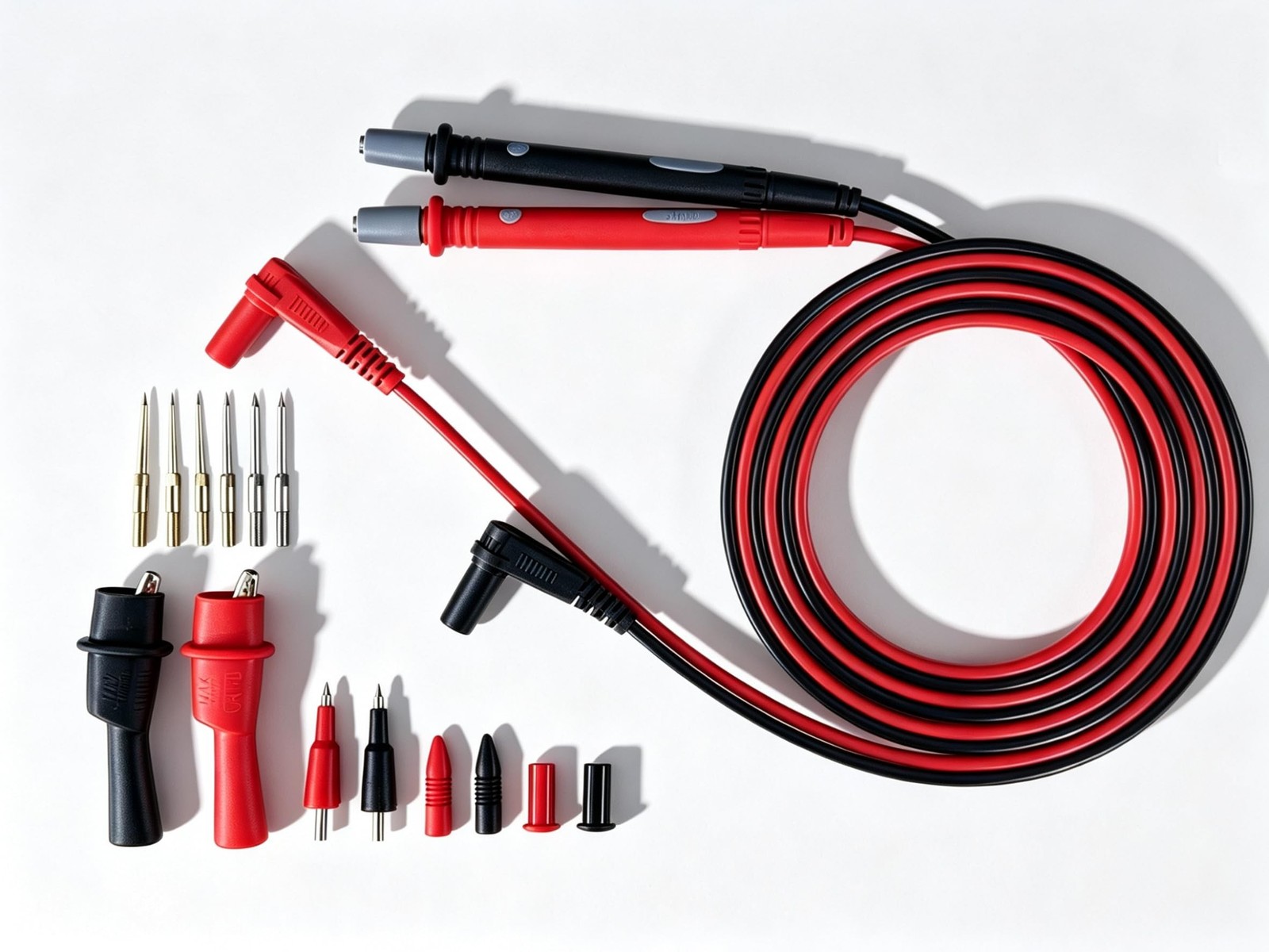 Multimeter Test Leads Kit 1000V 20A Silicone Extra Long Probes Universal Fit NEW