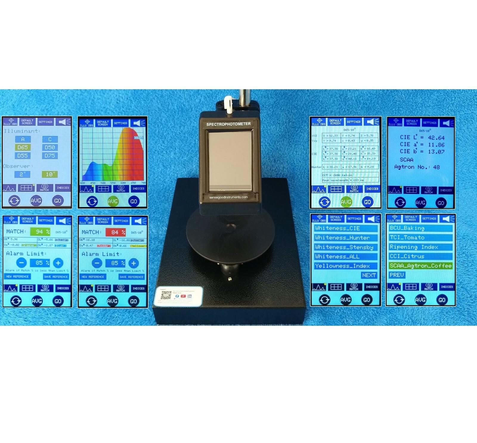NEW ARRIVAL Handheld Digital Colorimeter Reflectance Long Life LED Illumination