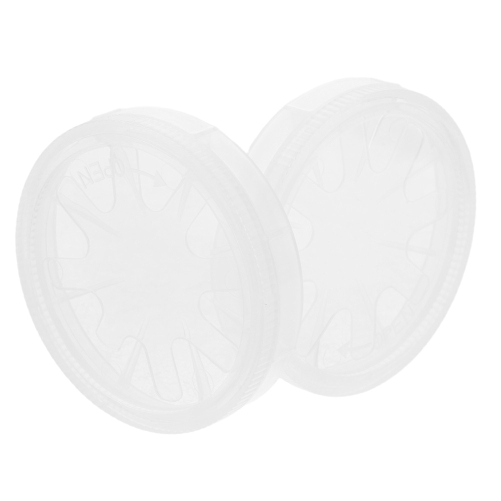 2Pcs Single Wafer Carrier Case: 2″ Cleanroom Storage Box, Includes Container,
