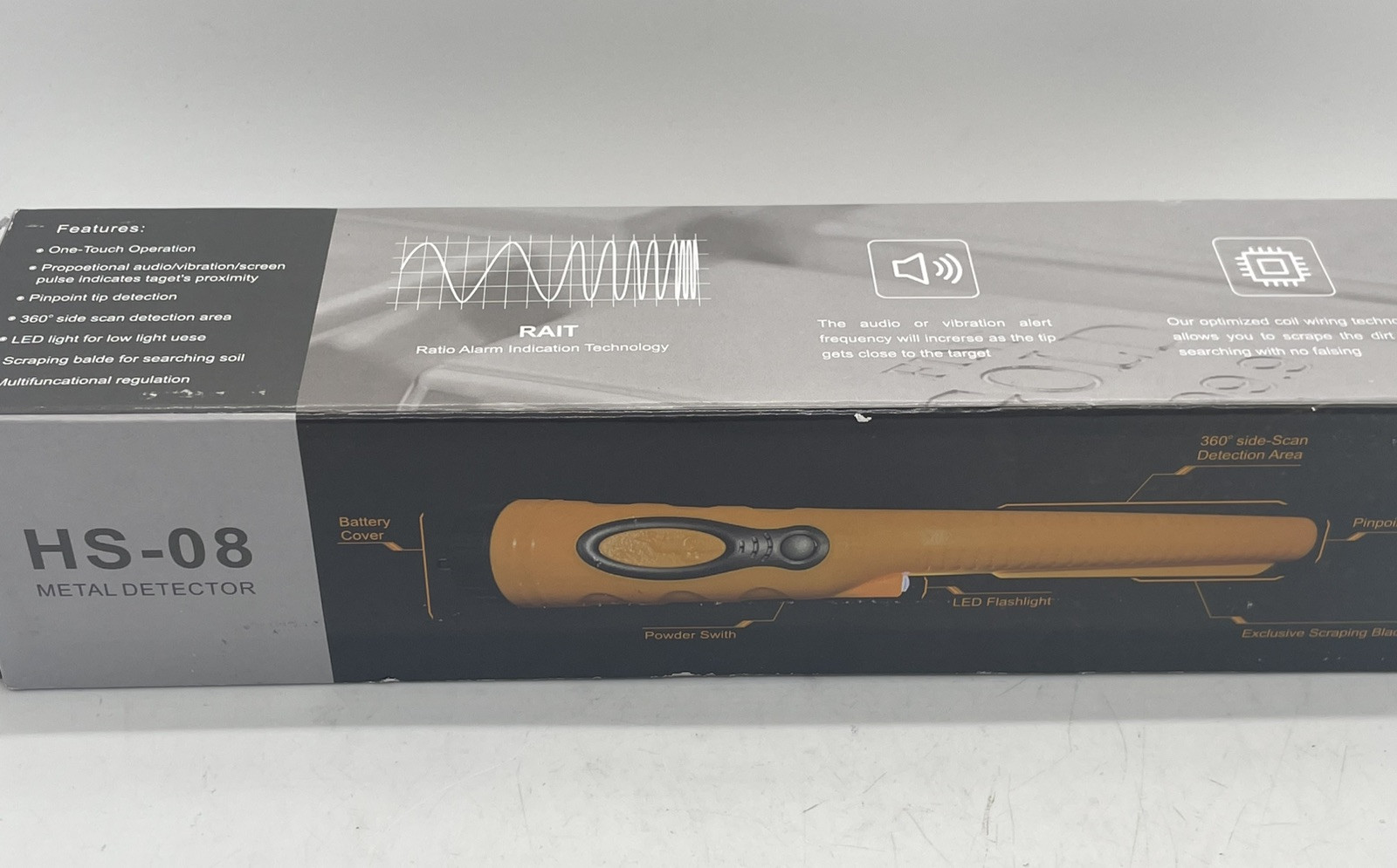 Unbranded Pinpoint Metal Detector Waterproof ORANGE HS-08 **NEW**