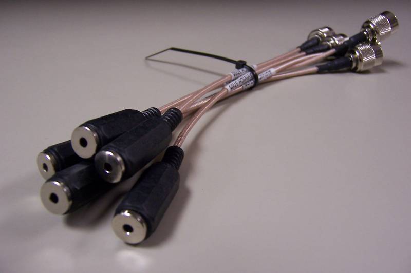 (5) 8″ TNC(M) to 2.5mm Headphone Jack Cables