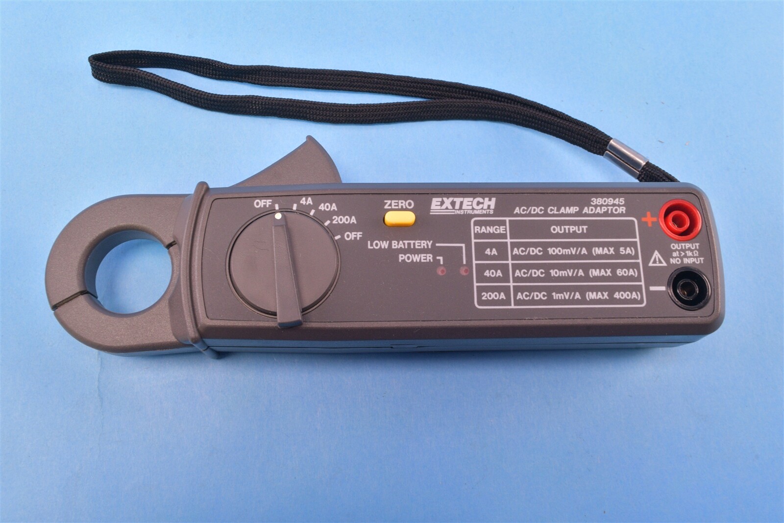 Extech 200A AC/DC Clamp-on Probe Adaptor Works w/ DMM or Oscilloscope