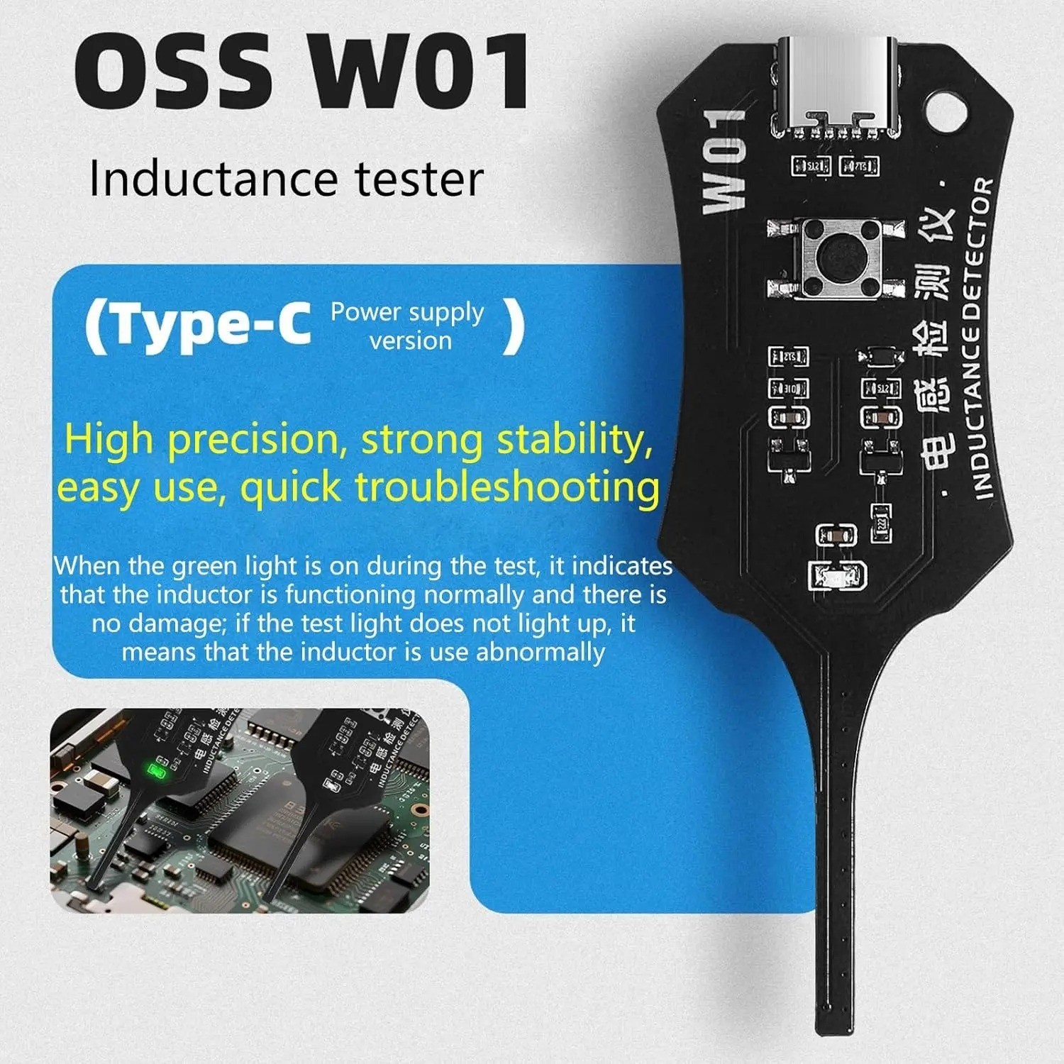 Universal Inductance Tester W01 Inductor Detectors With Compactly Construction