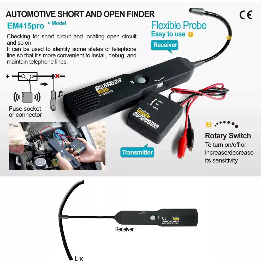 Automotive Short and Open Finder Circuit Tester DC 6-42V Car Wire Tracker Tools