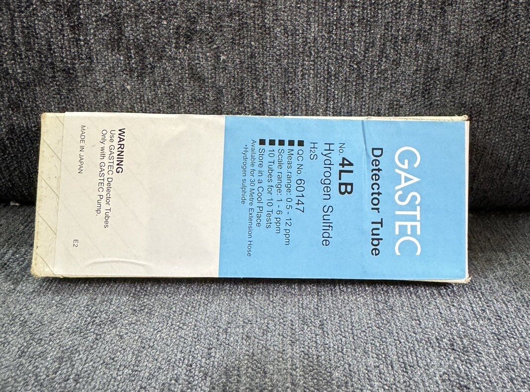 GASTEC 4LB HYDROGEN SULFIDE 0.5-12PPM GAS DETECTION TUBE