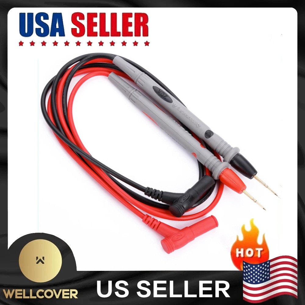 NEW Multimeter Test Leads for Fluke Meter Gold Plated Electrical Probes 20A