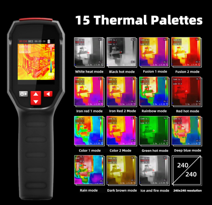 Thermal Imaging Camera 240×240 IR Handheld for HVAC Home Inspection -4°F-1022°F