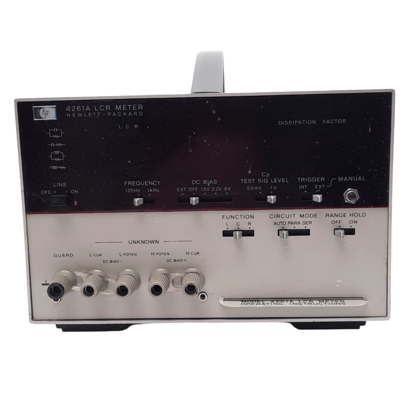 HP 4261A Digital LCR Meter, 3-1/2 Digit, 120Hz/1kHz, L-D/C-D/R, 40VA Max