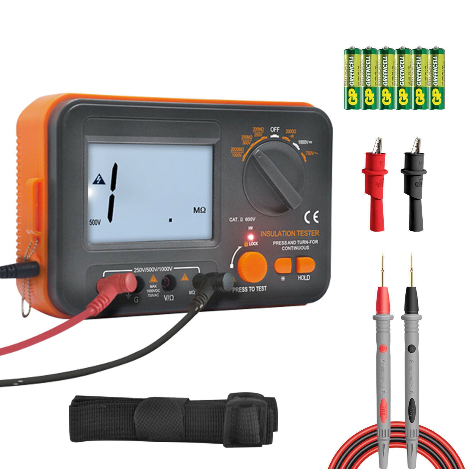 Electrical Megohmmeter 250V1000V Insulation Resistance Tester Voltage/Continuity