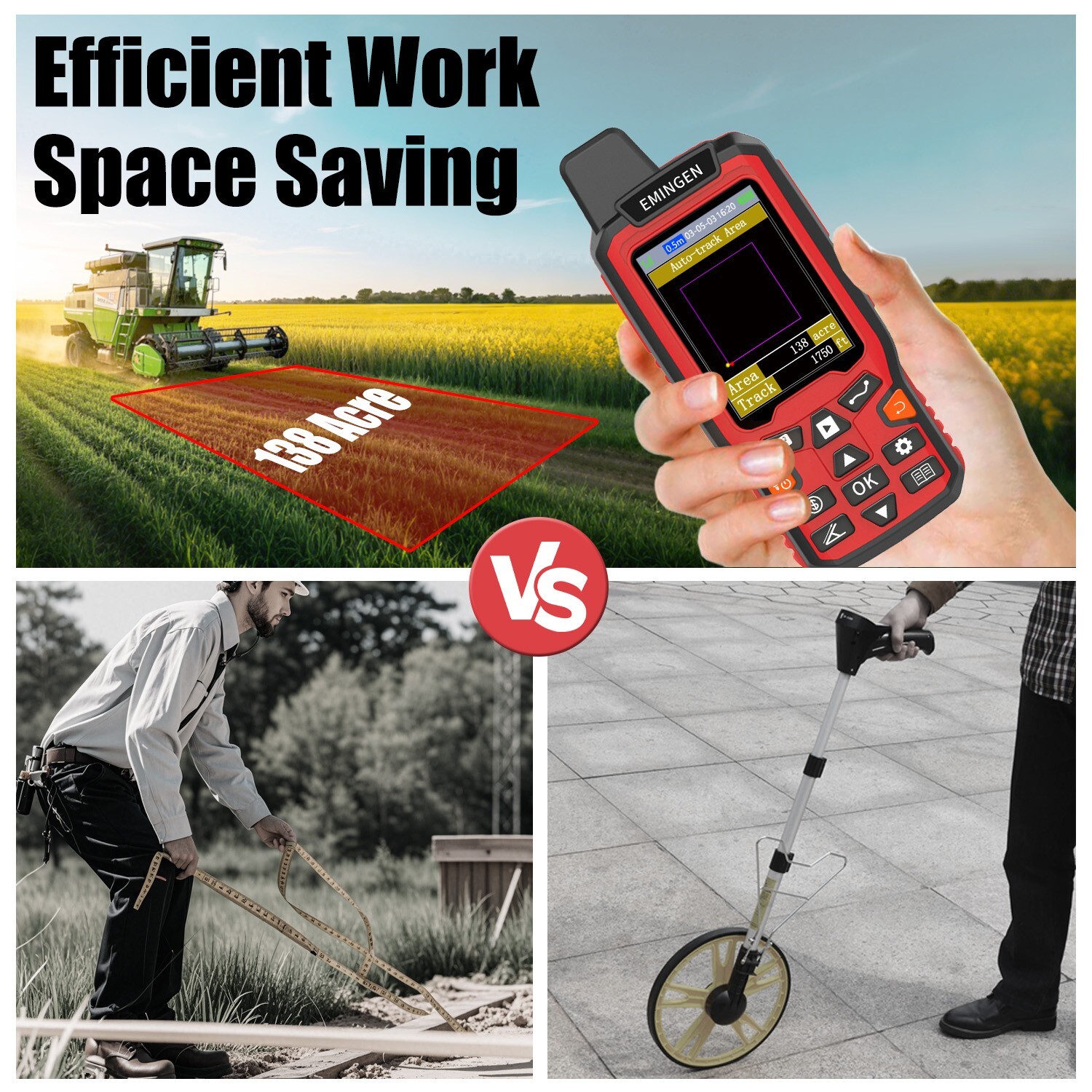 ZL180 GPS Land Meter Survey Equipment GNSS receiver Area Distance Tool