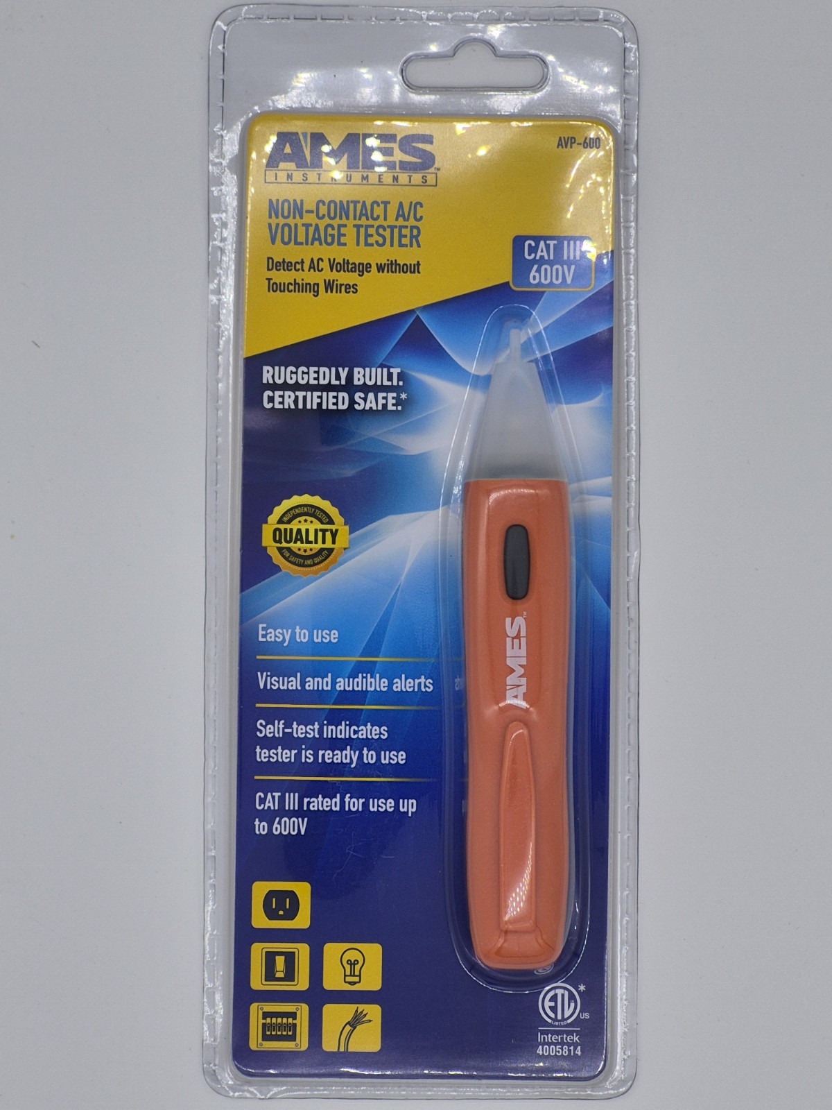 Non Contact Voltage Tester Pen 50–600V AC Detector LED Electric NEW