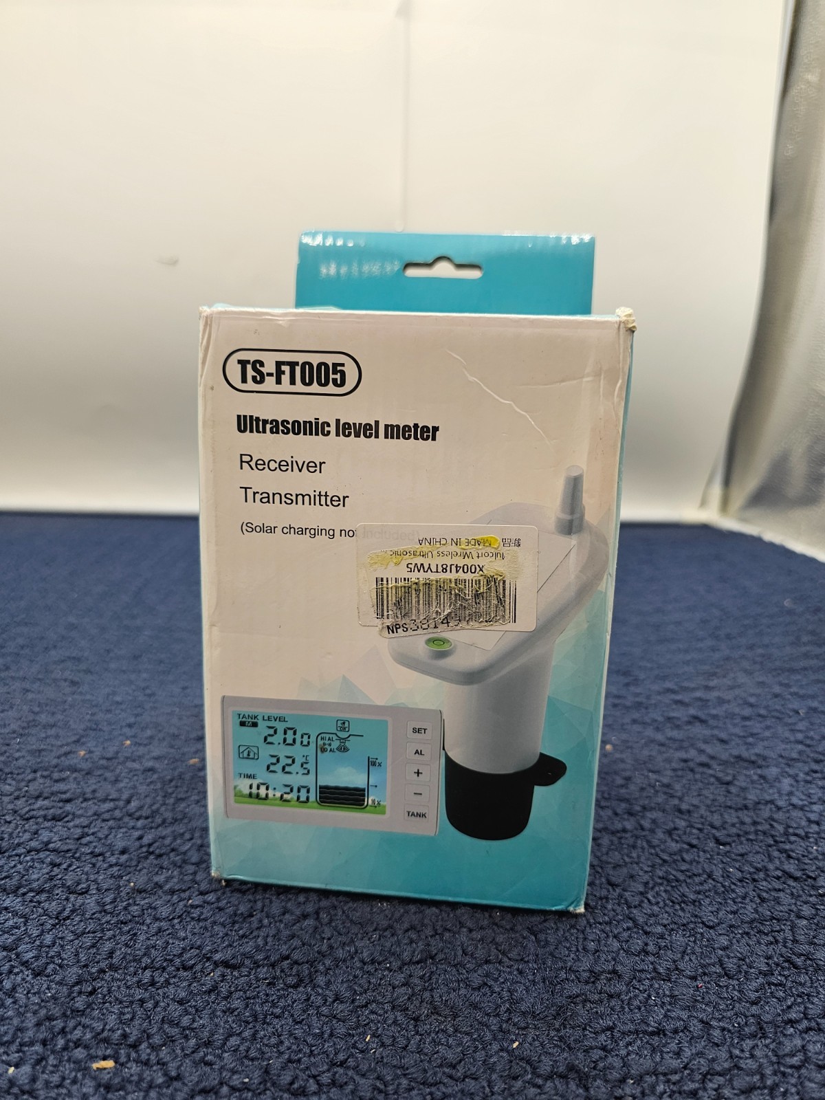 TS-FT005 1-5m Ultrasonic Liquid Level Gauge 4.3-inch Screen IP65 Waterproof