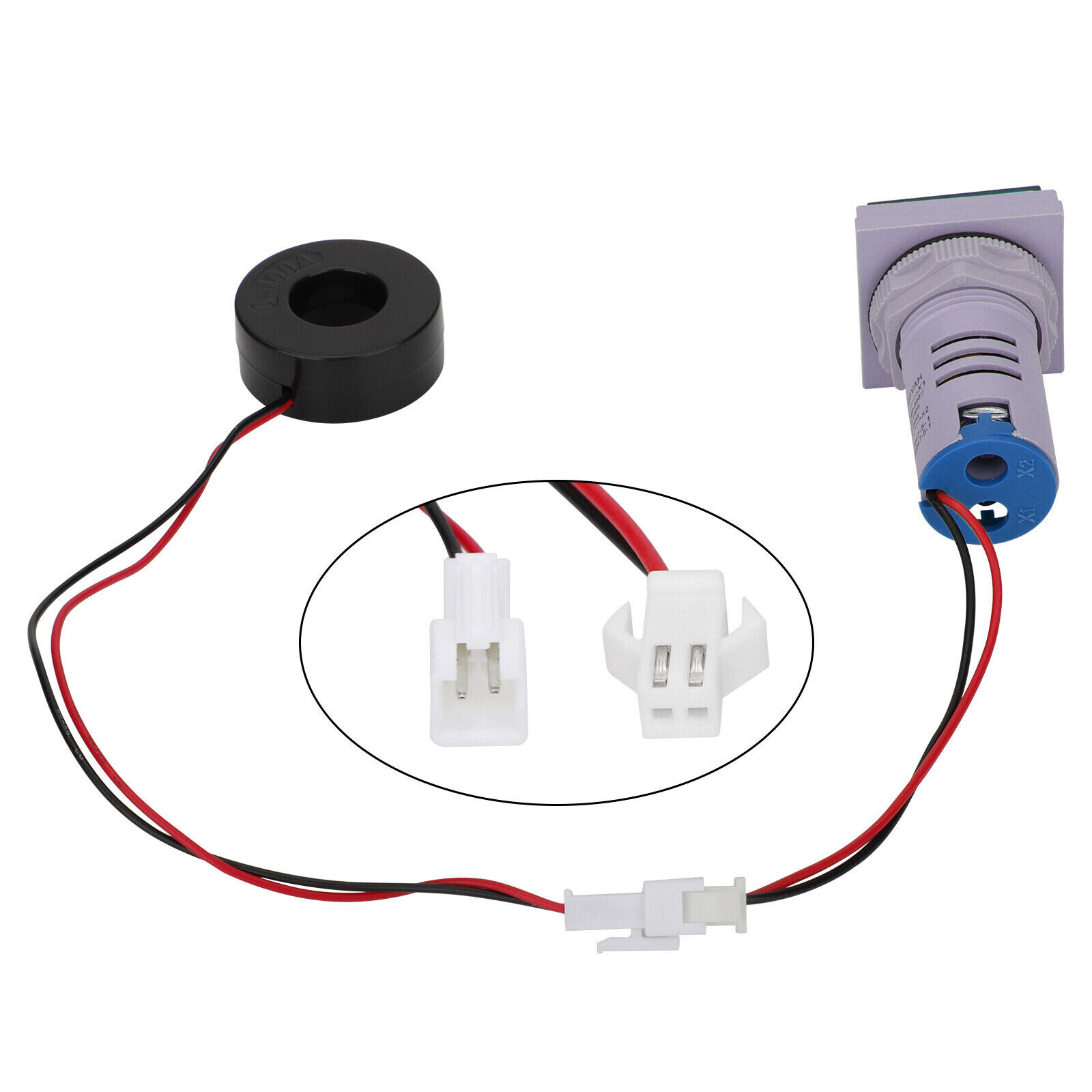 10pcs AC 60-500V 0-100A 22mm 3 in 1 Voltmeter Ammeter LED Digital Volt/AMP Meter