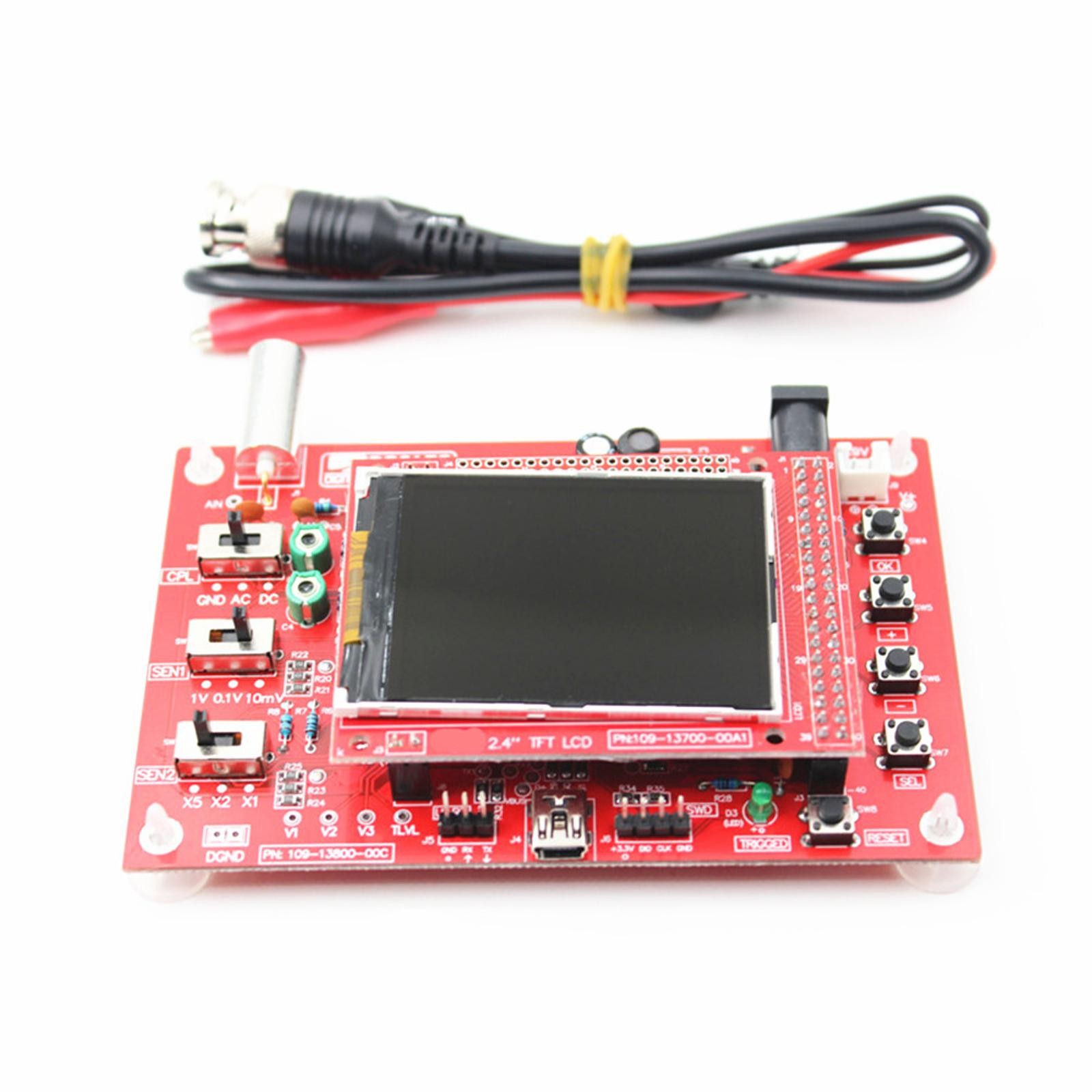 12Bit Assembled DSO138 2.4in TFT Digital Oscilloscope DIY Module Education Kit