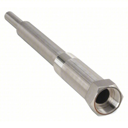 Threaded Thermowell: Stainless Steel, 3/4 in MNPT, For 12in Stem Lg 24C484
