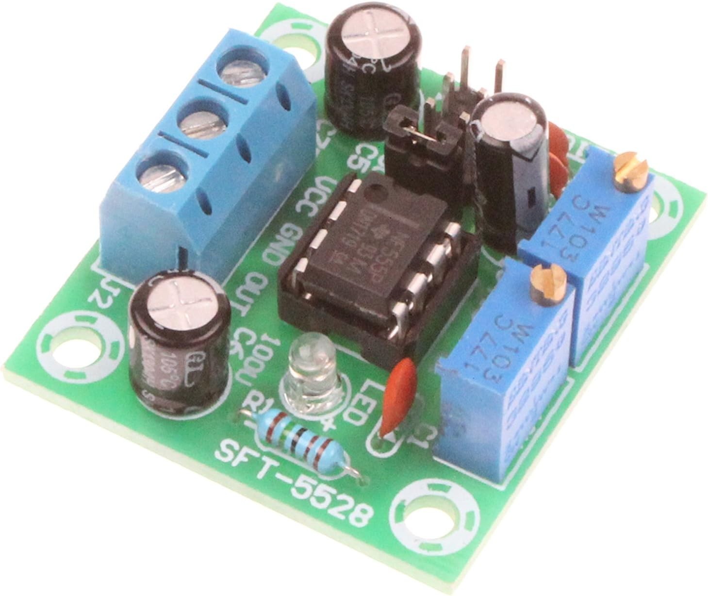 NE555 Pulse Module Rectangular Square Wave Signal Generator 1Hz-200kHz Freque…