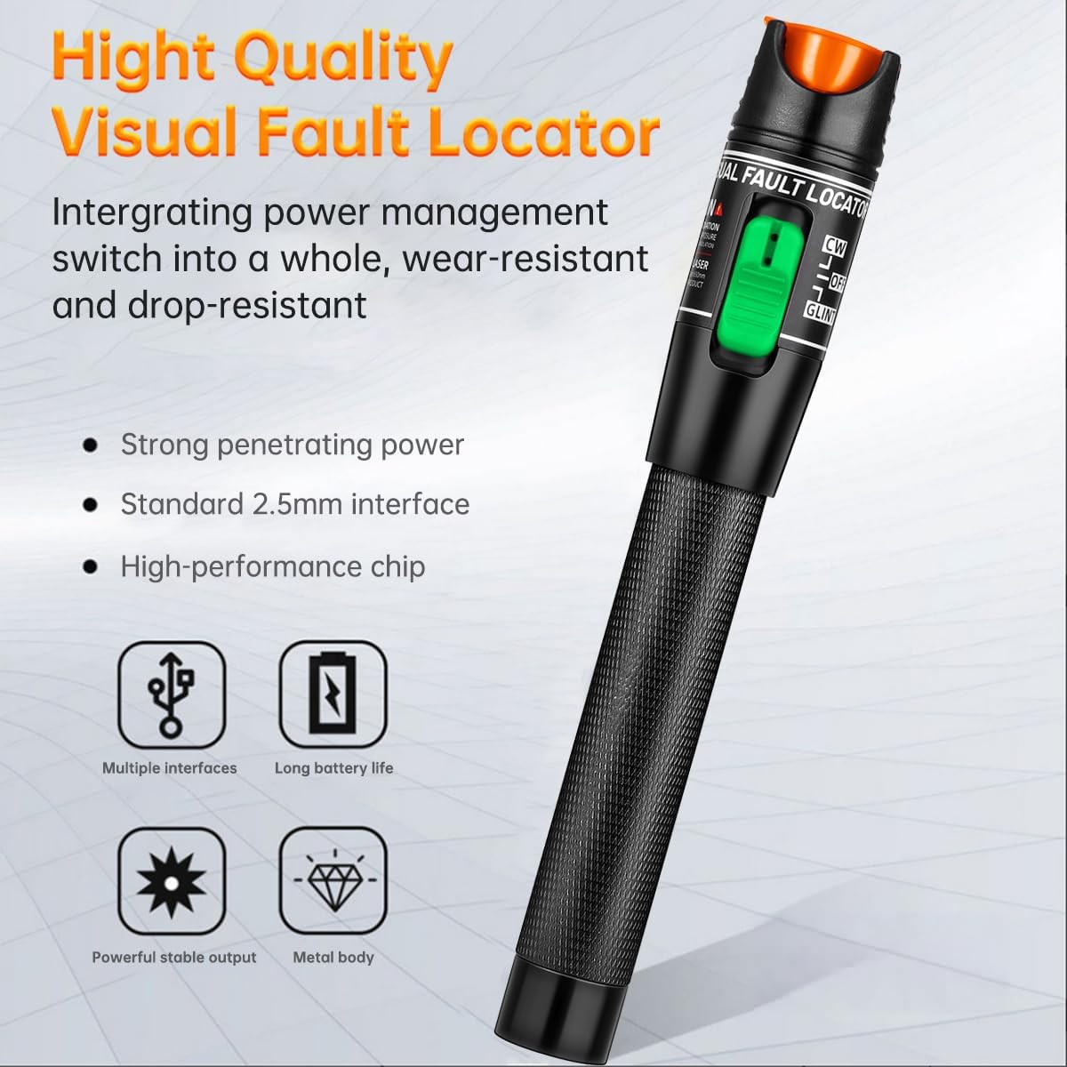 2 Pcs Visual Fault Locator Fiber Optic Cable Tester Meter – Fiber Optic
