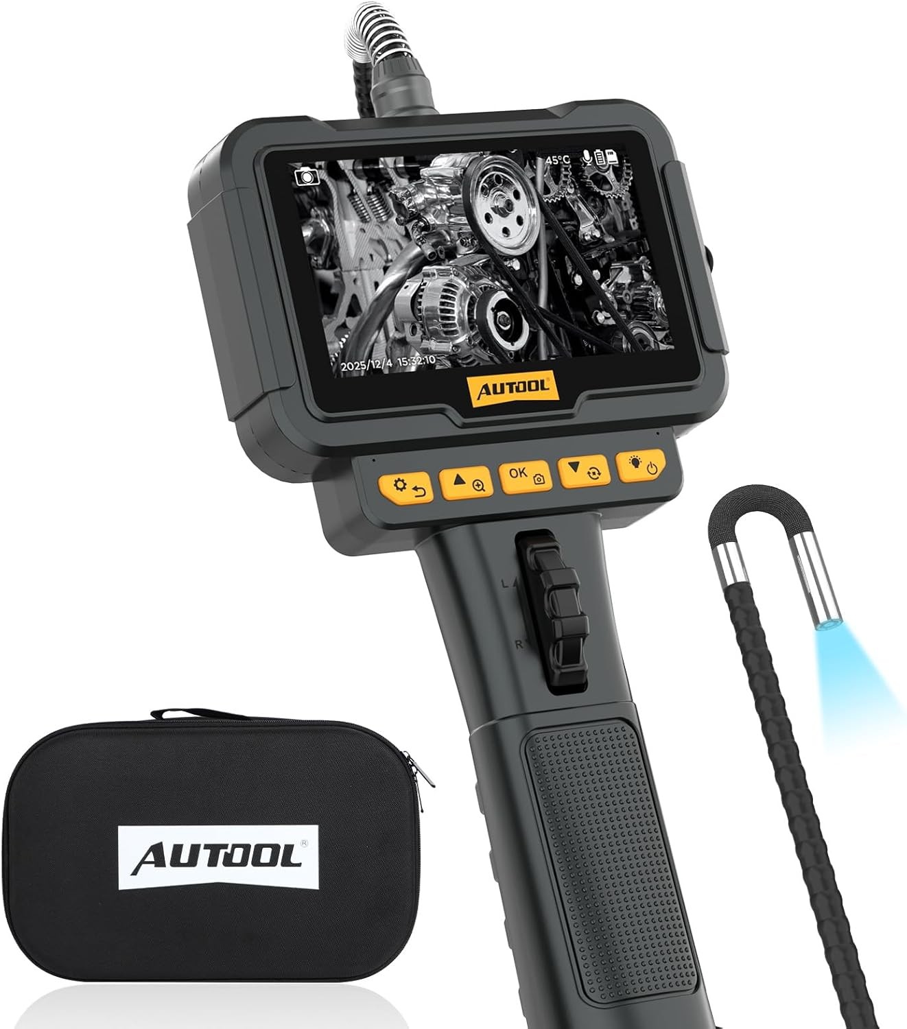 Endoscope Camera 1080P HD Articulating Borescope Inspection Camera 210° 6.25mm