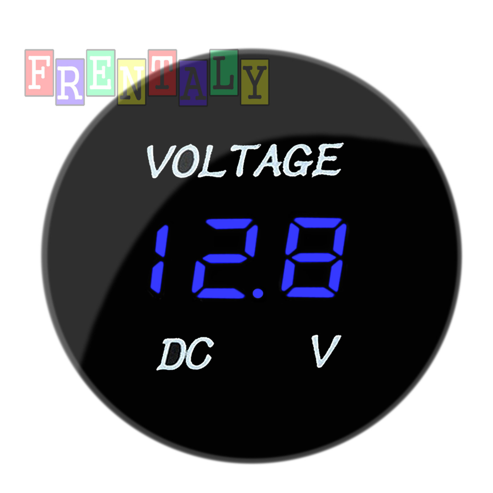 Blue LED Digital Waterproof Voltmeter A Gauge Meter 12V-24V Car Auto Motorcycle