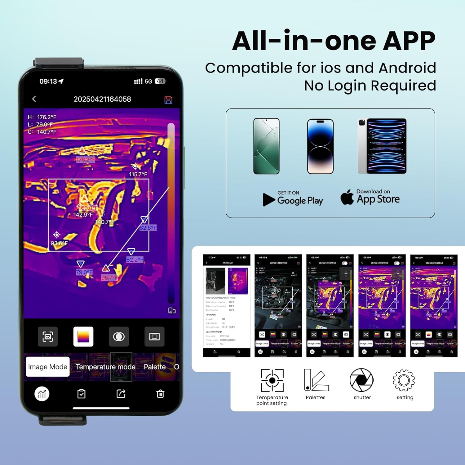 Super Resolution 512×384 Infrared Thermal Camera Android & iOS Imager Camera