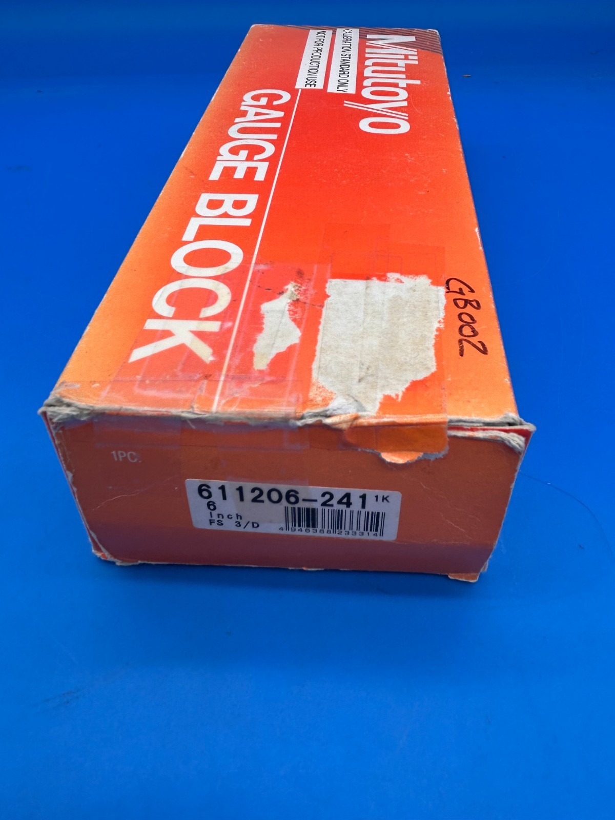 Mitutoyo 611206-241 6 Inch Rectangular Steel Gage Block Inspection
