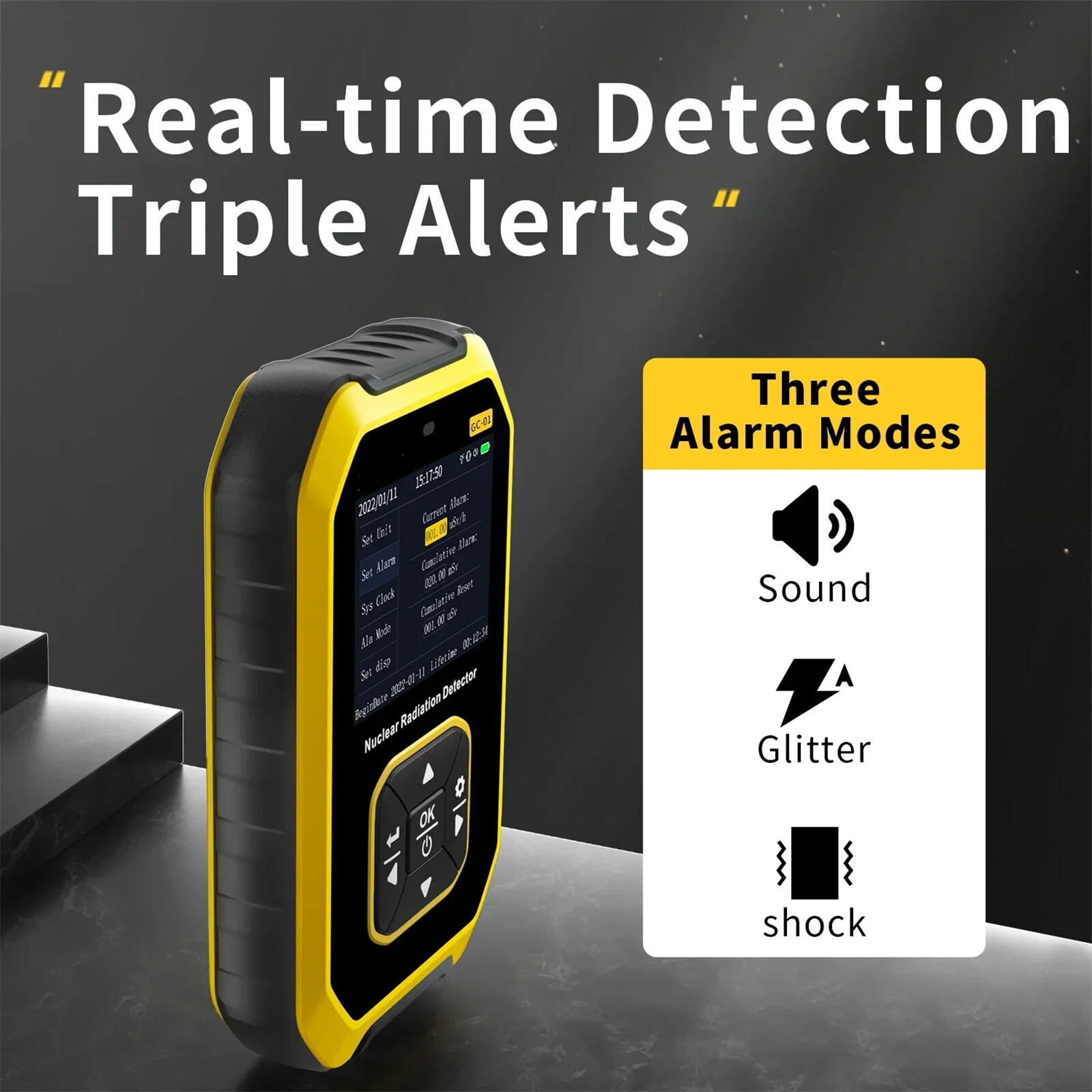 Geiger Counter Nuclear Radiation Detector Gamma X Beta Ray LCD Monitor