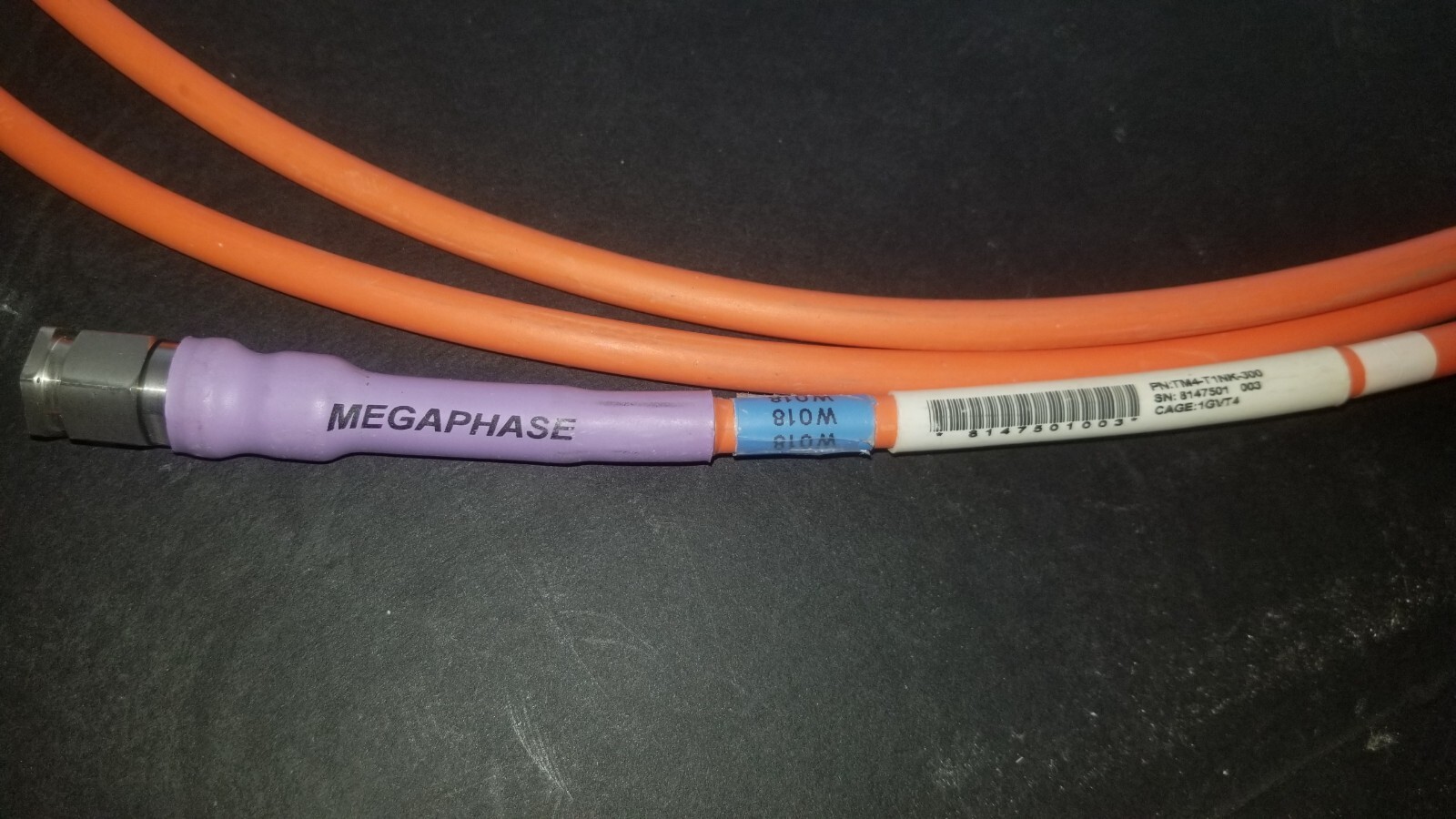 Low Loss RF Cable SMA M-M 4 ft long 18GHz 0.210 inch dia Utiflex UFA210B 4pcs.