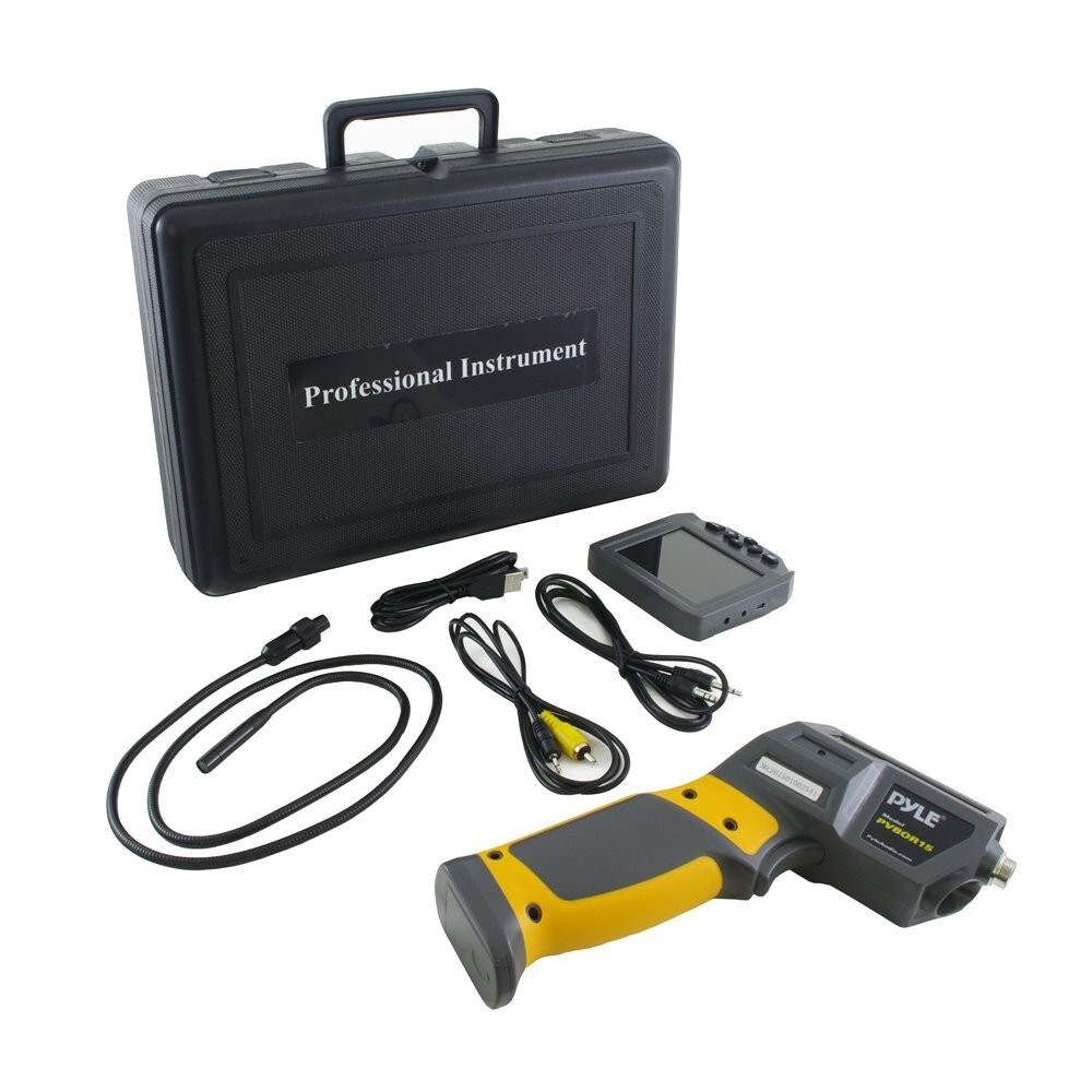 3MP Hi-Res Portable Borescope Snake Inspection Camera Built-in 3.5” Color LCD