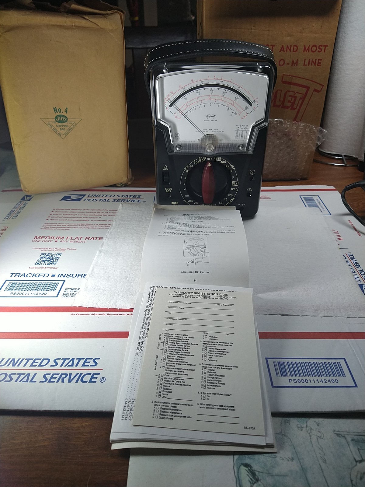 TRIPLETT VOLT OHMS METER 630-NA NEVER USE FOR COLLECTORS PEOPLE WITH ORIGINAL BO