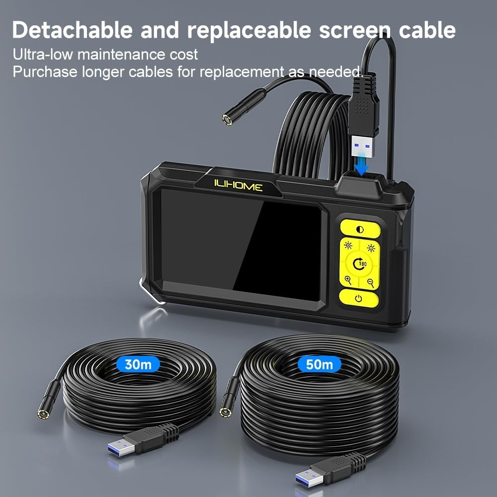 4.3-Inch IPS Borescope Camera with Enhanced Visibility – Ideal for Tight Spaces