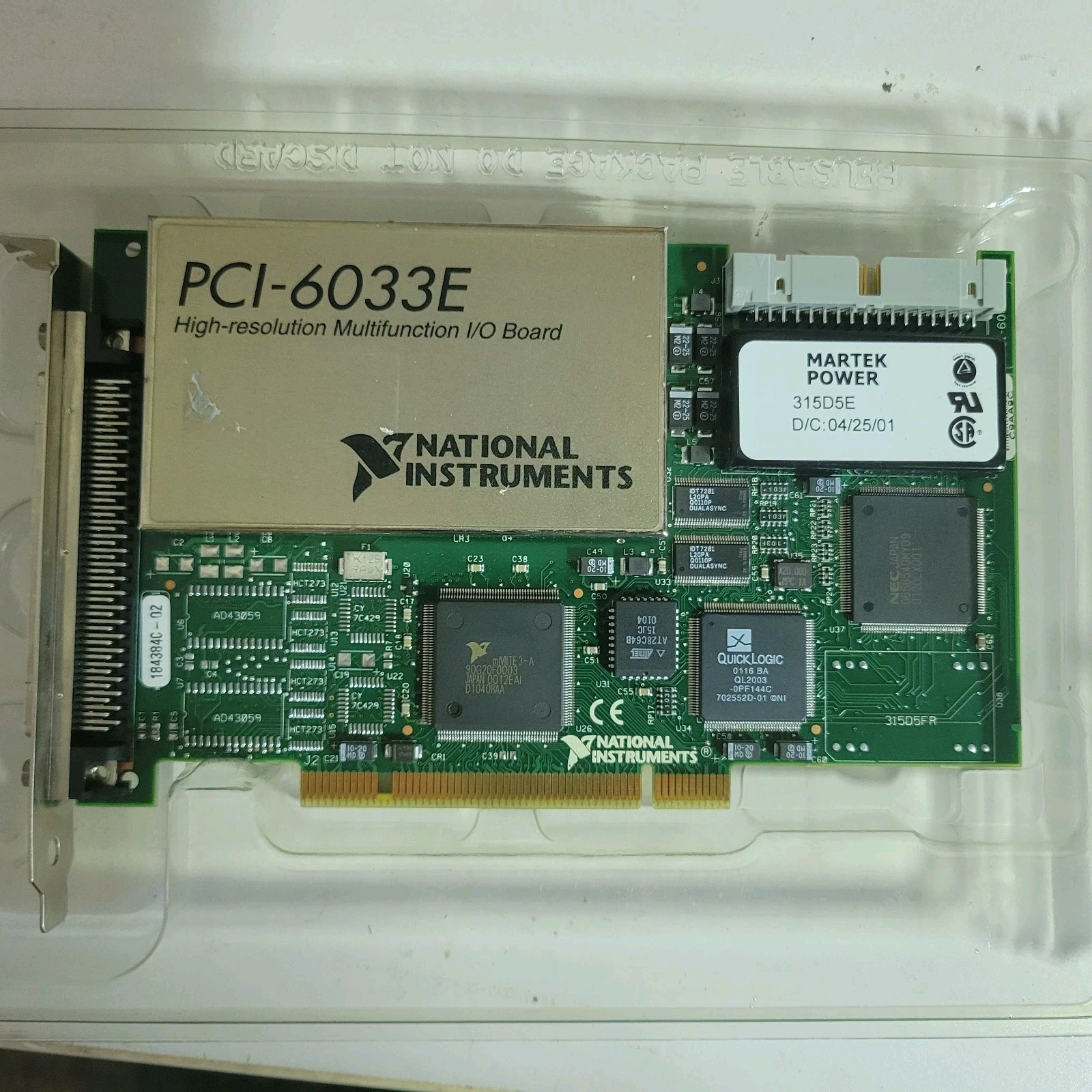 National Instruments PCI-6033E NI DAQ Card, Multifunction, 64ch Analog Input