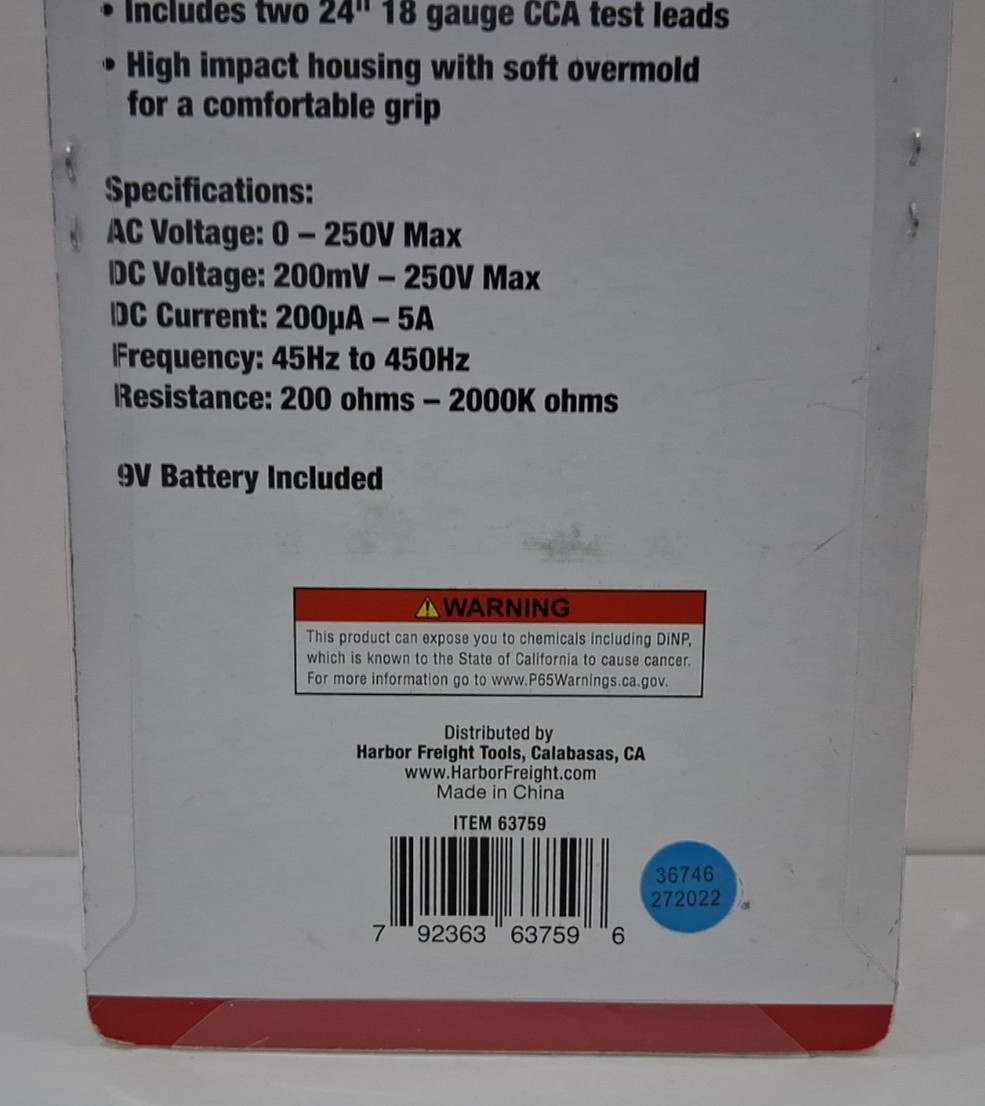 Unbranded Digital Multimeter 7 Function Test Meter New Sealed In Package