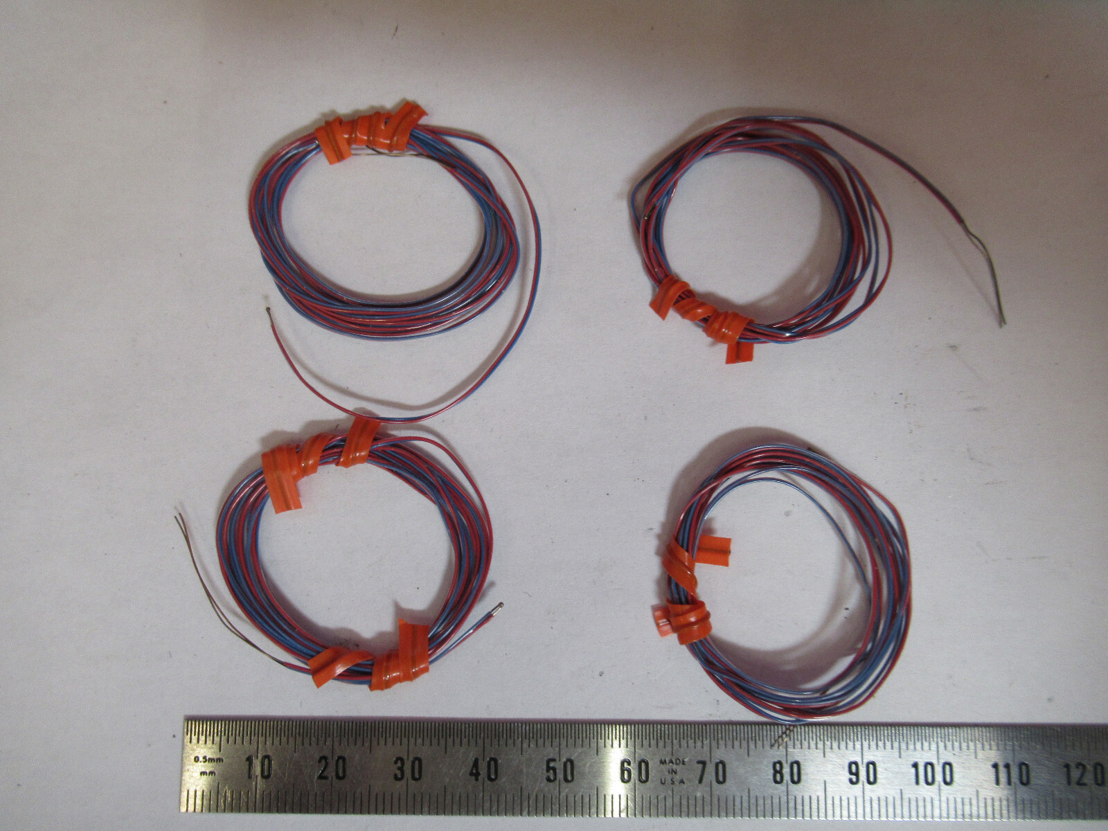 LOT 4ea THERMOCOUPLE OMEGA 36in .010in PTFE Copper Constantan AS PICTURED S3-B01