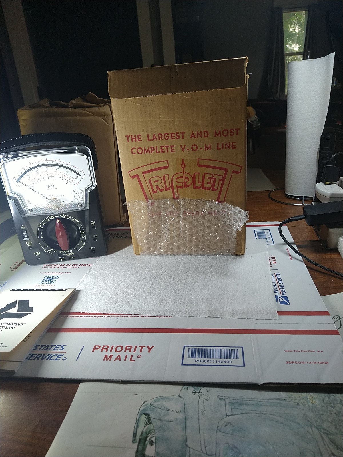 TRIPLETT VOLT OHMS METER 630-NA NEVER USE FOR COLLECTORS PEOPLE WITH ORIGINAL BO