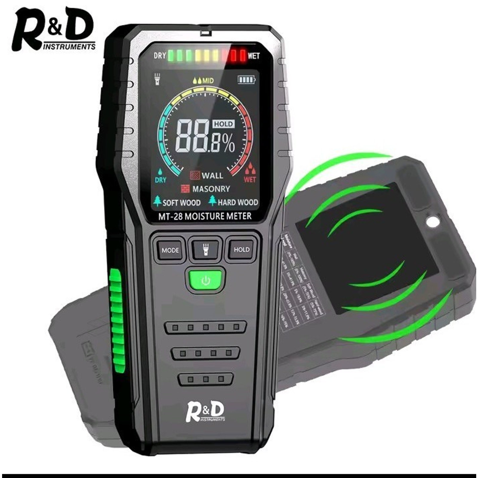 New RDINSCOS Digital Wood Moisture Meter Pinless Type