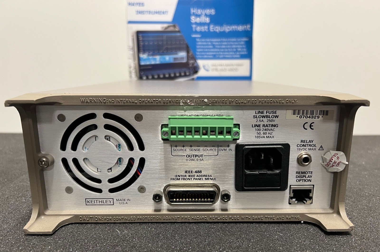 KEITHLEY 2304A HIGH SPEED PRECISION POWER SUPPLY, 20V, 5A, 100W
