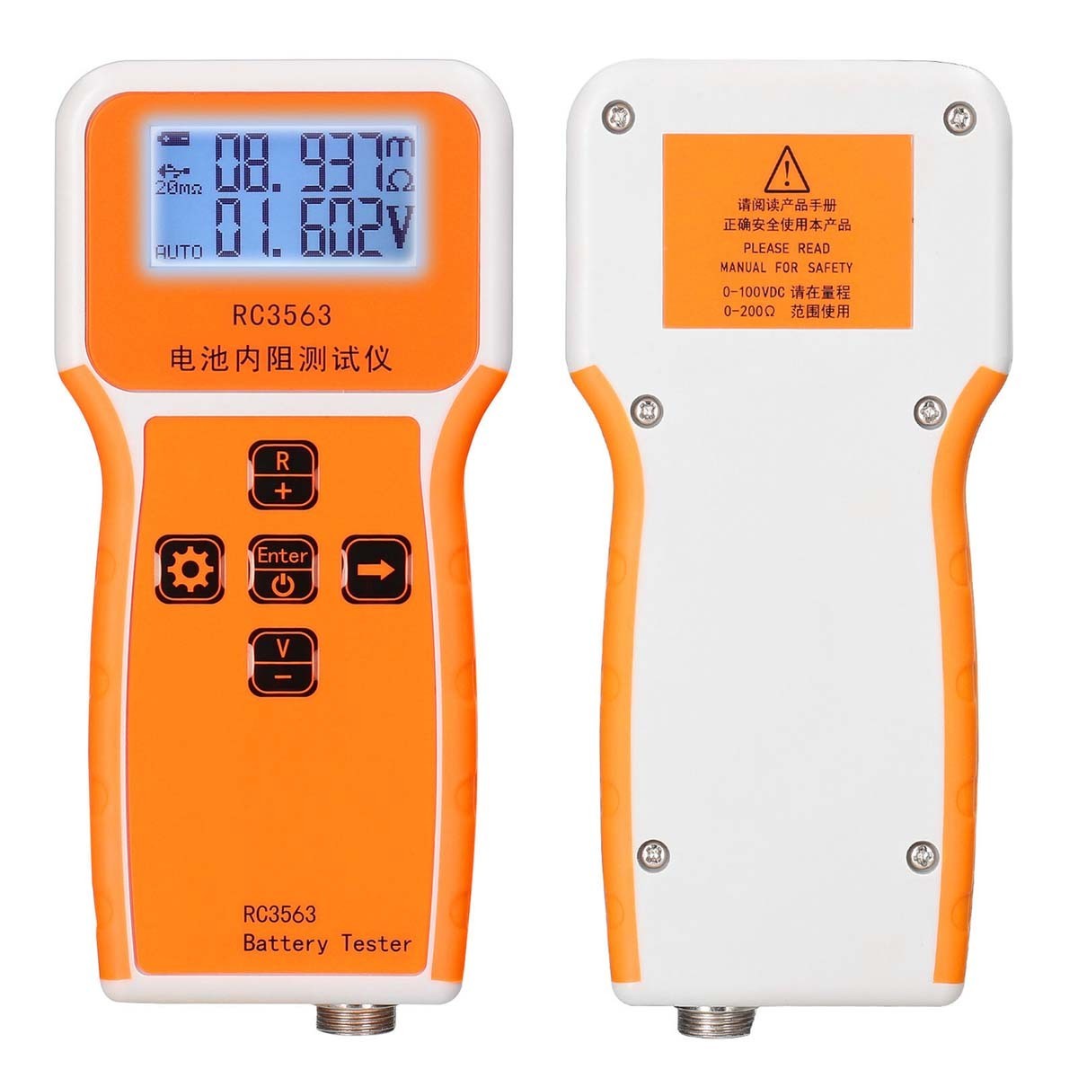 RC3563 For Battery Voltage and Internal Resistance Tester 170x80mm Orange Unit