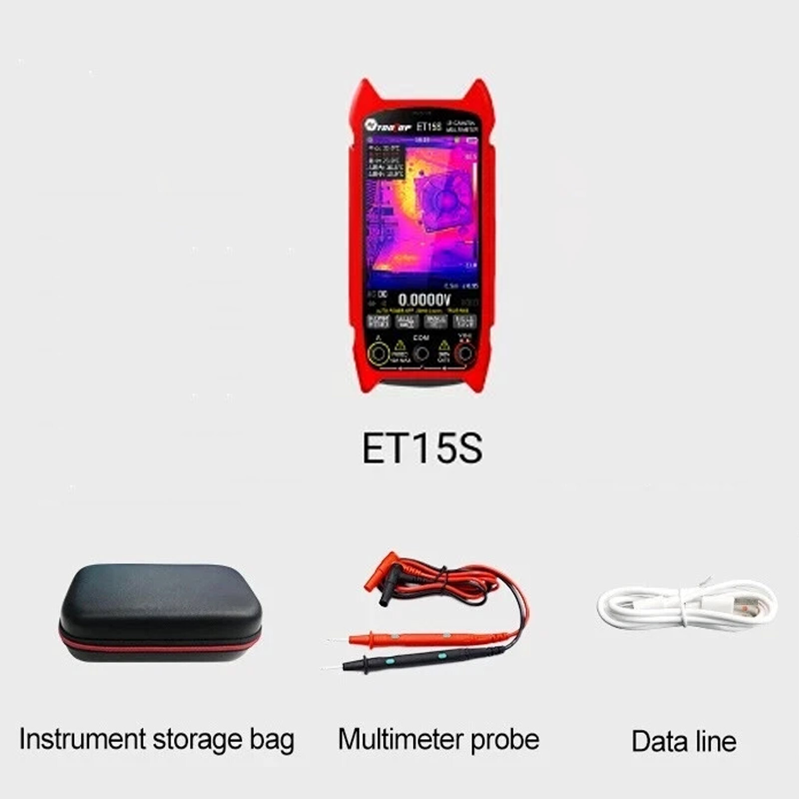 2IN1 Thermal Imager IR Camera Multimeter 256*192 3.5Inch Screen Voltmeter USB PC