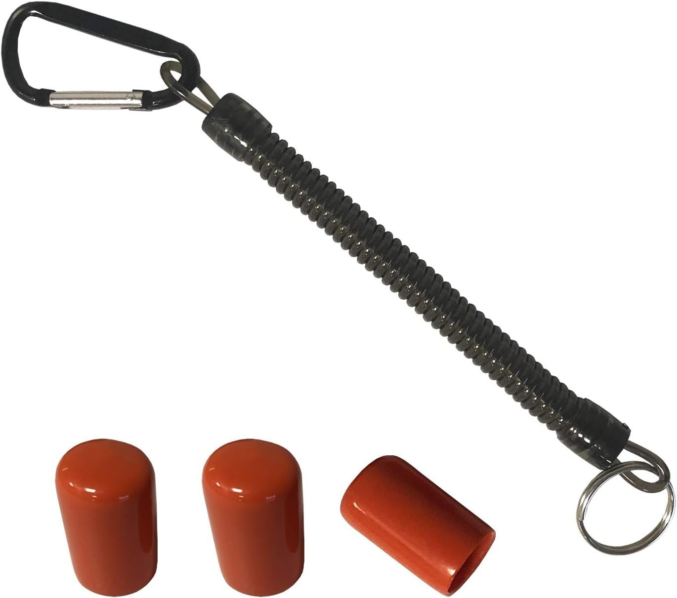 Pinpointer Protection Set: 3 Orange Tip Covers & Grey Lanyard for Garrett Models