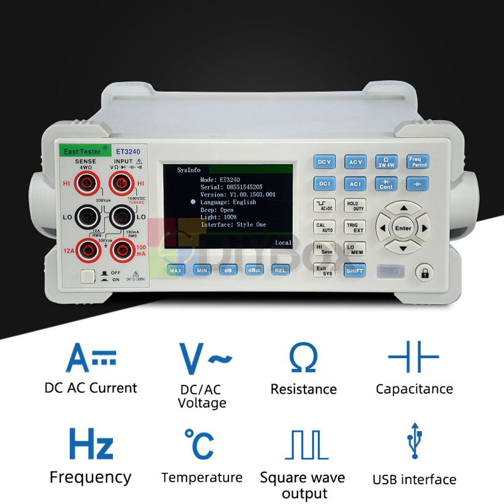 ET3240 ET3255 3.5in Screen TFT LCD USB RMS Digital Multimeter Tester 4½ 5½ Digit