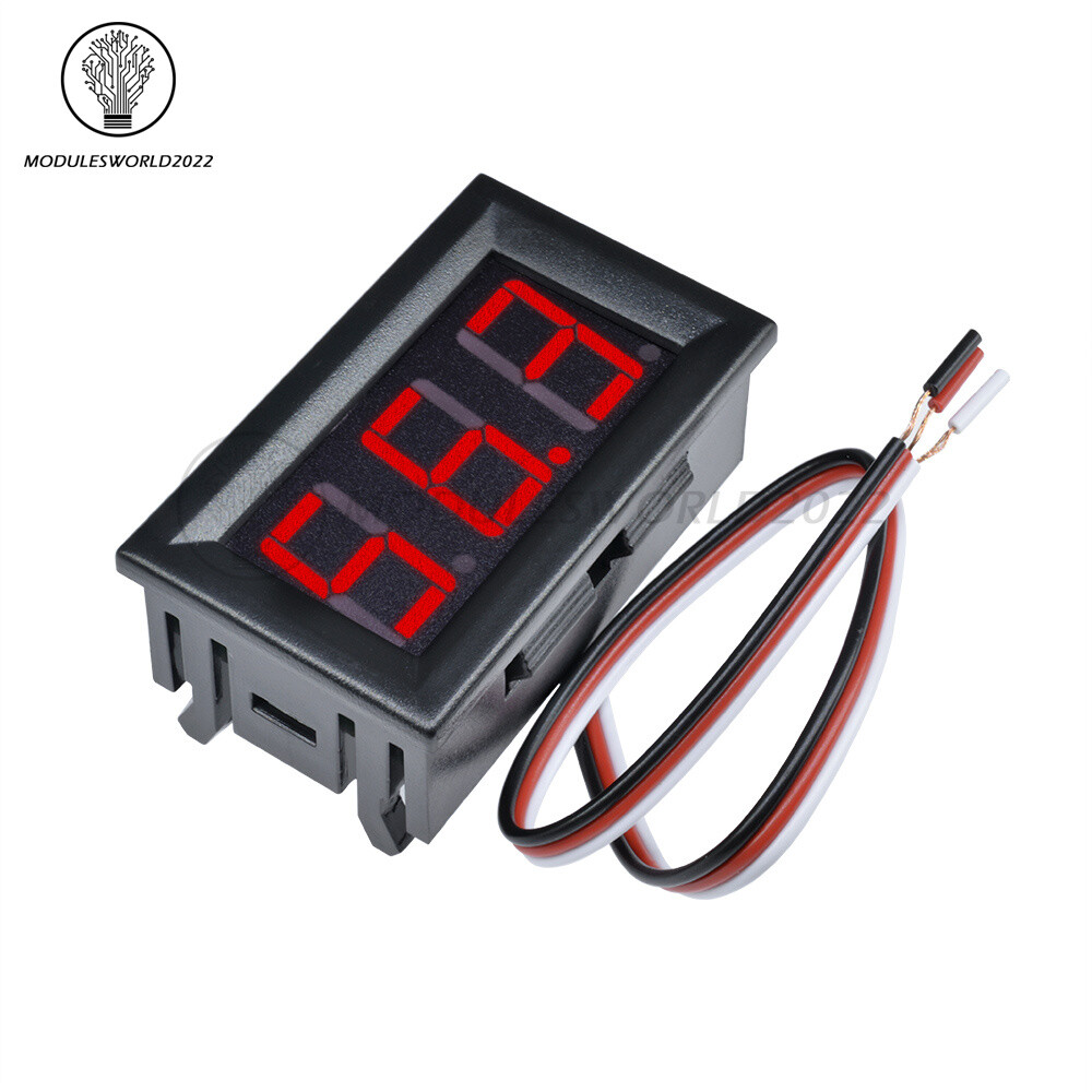 DC0V-100V Panel Meter Digital Voltmeter Three Wires 5Color 0.56 inch LED Display