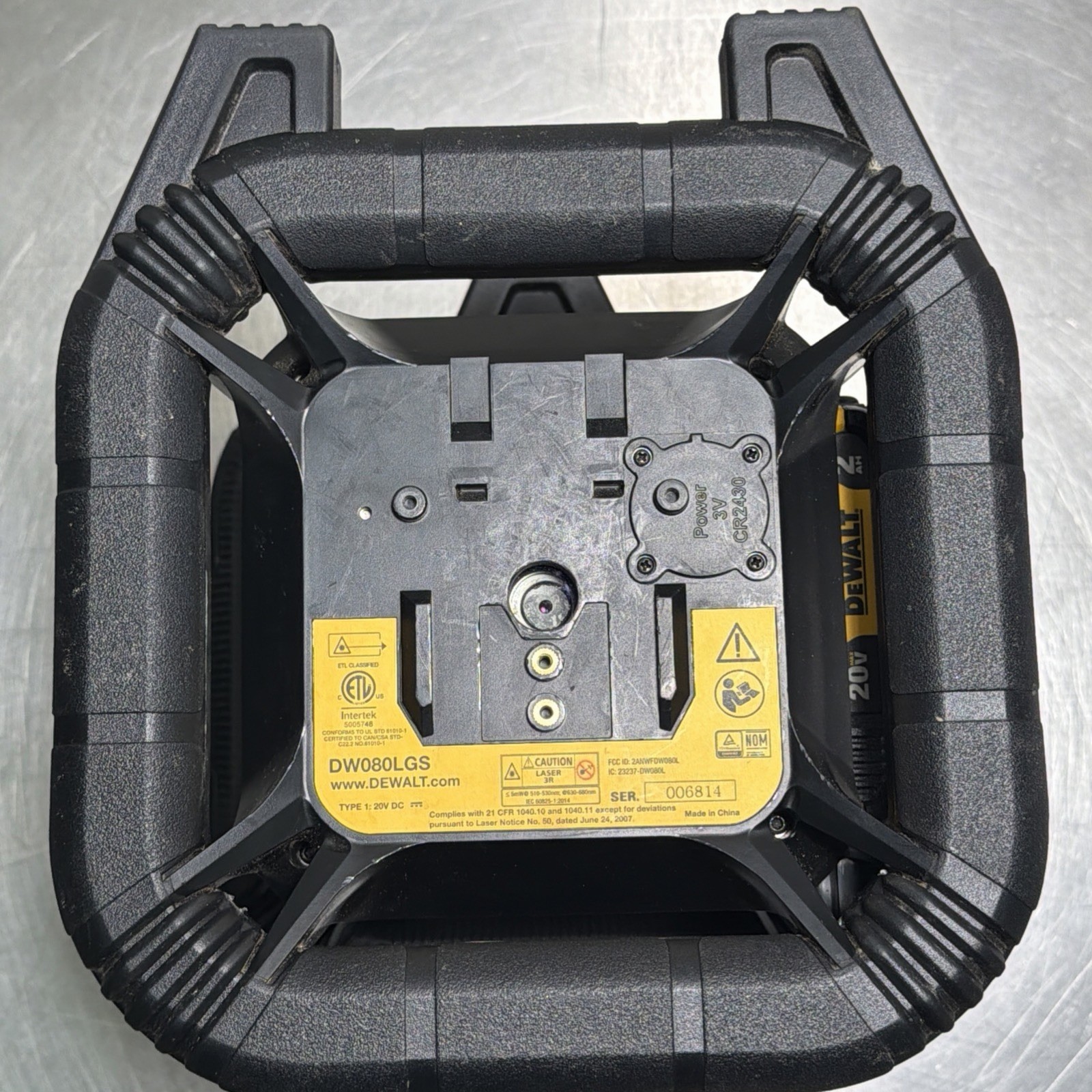 DEWALT DW080LGS 20V MAX Cordless Tool Connect Green Tough Rotary Laser Level Kit