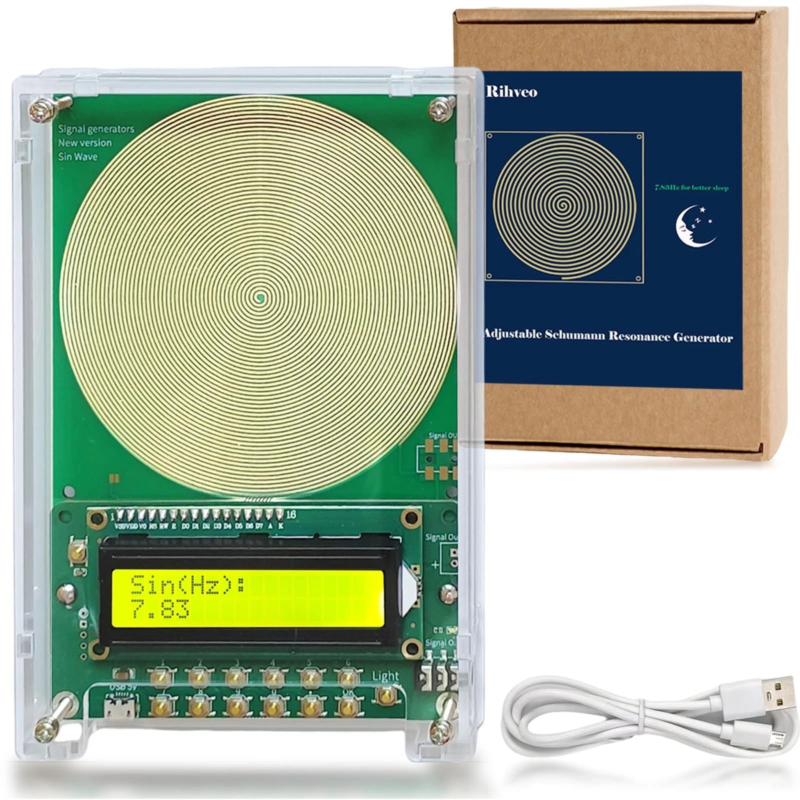 Adjustable Frequency Generator for Healing (0.01Hz-299Khz), 7.83Hz Schumann Reso