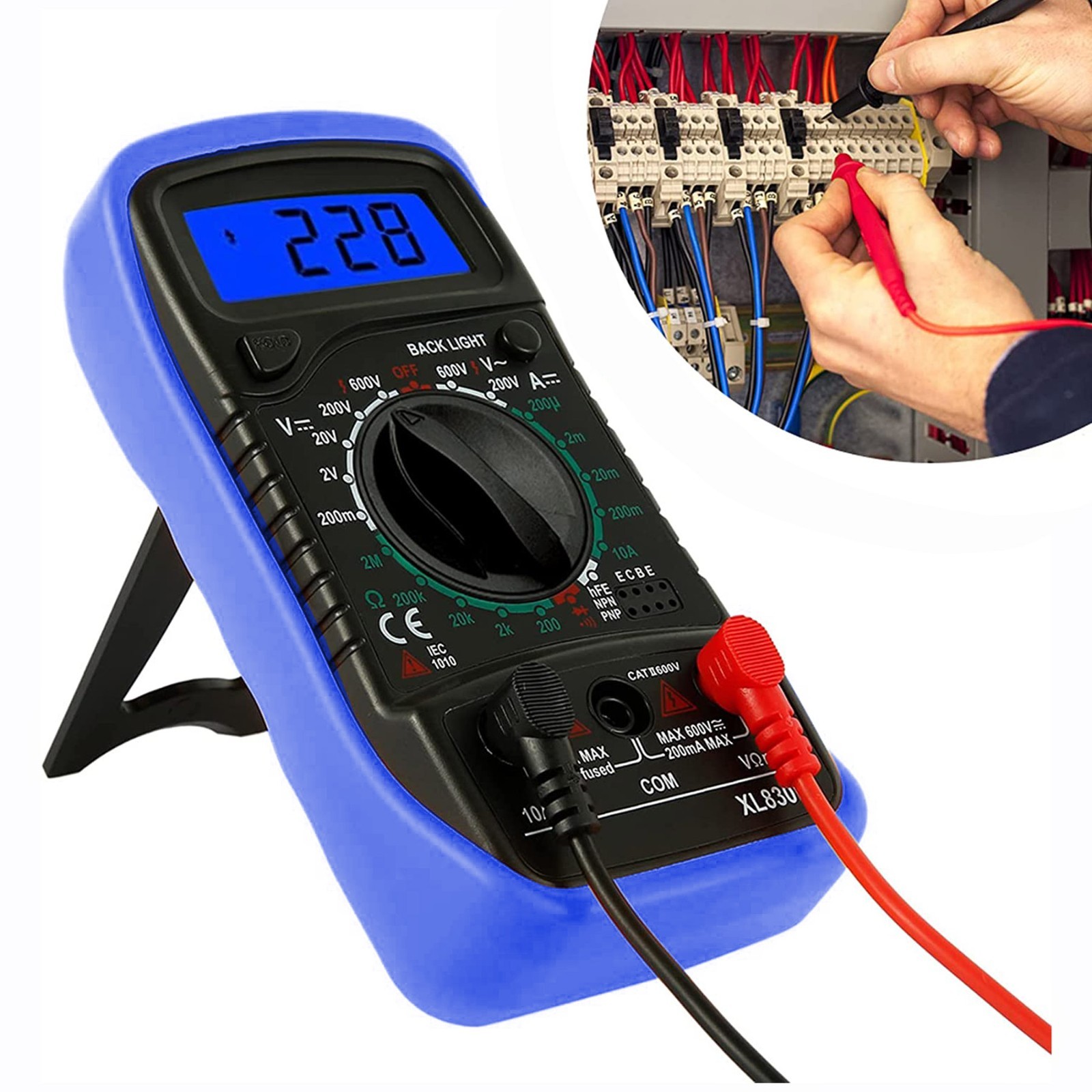 Digital Multimeter AC DC Voltmeter Ammeter Ohmmeter Volt Tester Meter WITH BAT