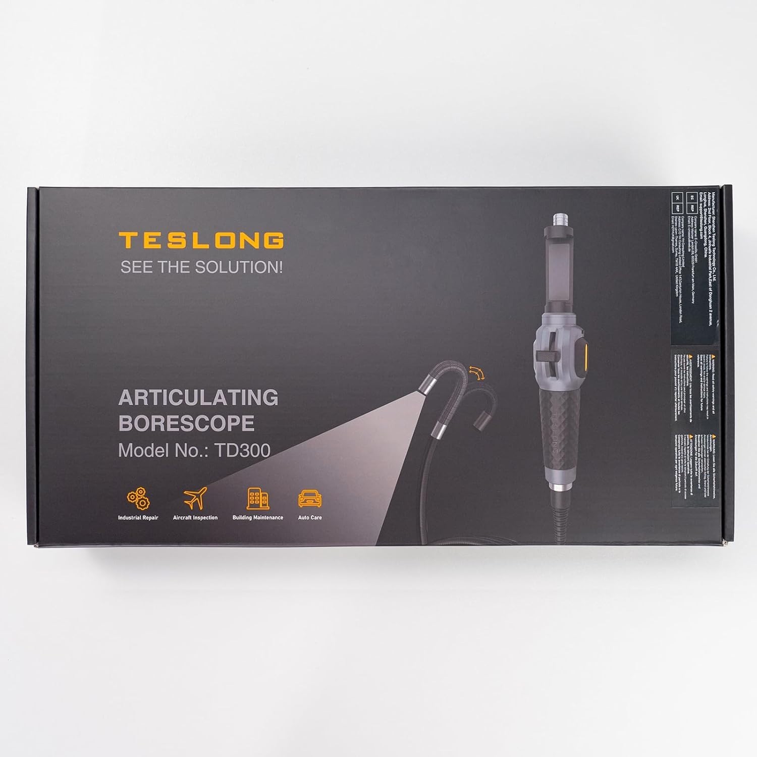 Teslong Two-Way Articulating Borescope USB-C Endoscope Inspection Camera 5FT