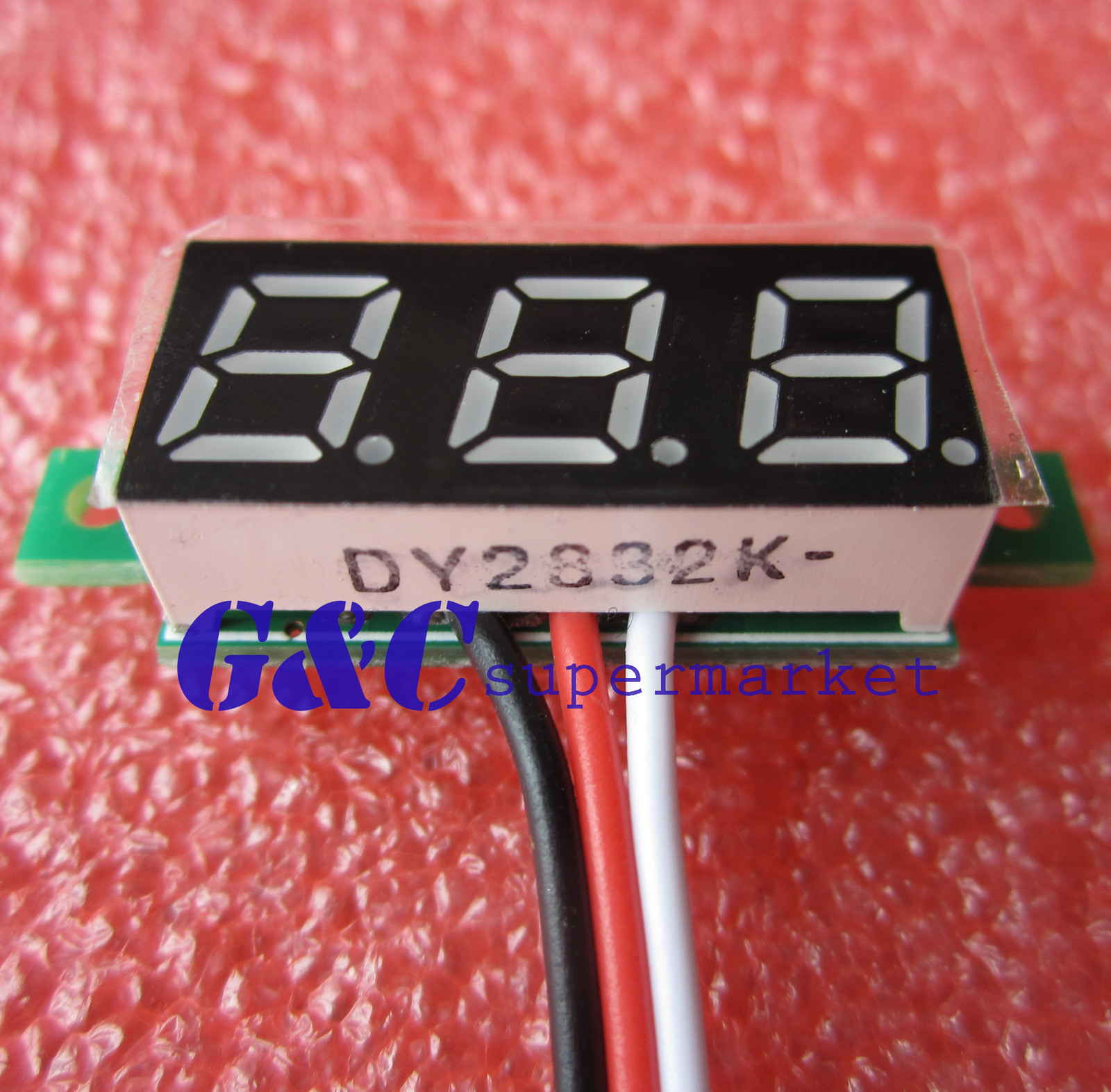 5PCS 0.28″ LED DC 0-100V Digital Voltmeter Panel Meter Blue COLOR M90